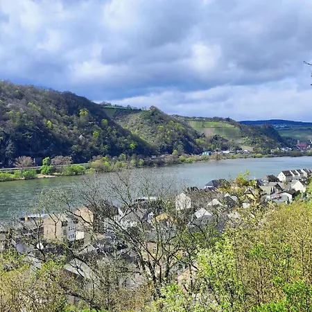 Direkt Am Rhein Mit Burgblick Nahe Rheinsteig Bis 8 Personen, 2 Baeder, 4 Zimmer, Kueche, Netflix * 考布