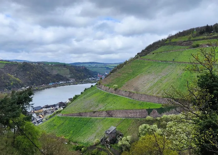 Direkt Am Rhein Mit Burgblick Nahe Rheinsteig Bis 8 Personen, 2 Baeder, 4 Zimmer, Kueche, Netflix