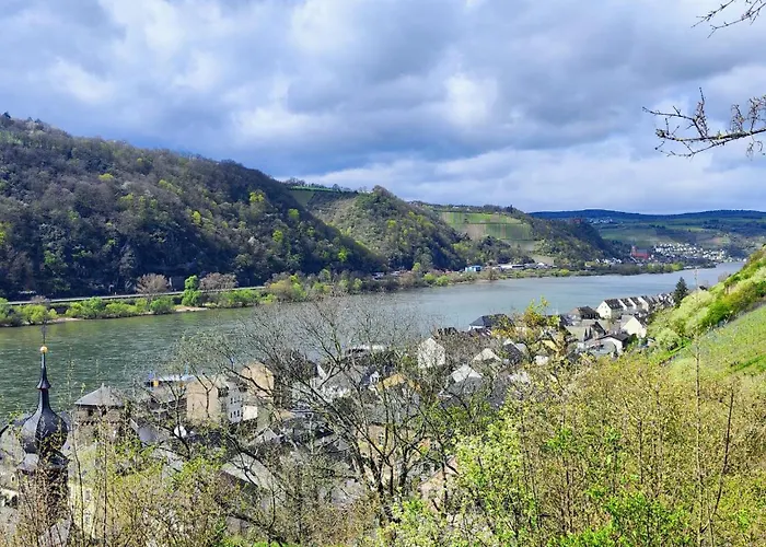 Direkt Am Rhein Mit Burgblick Nahe Rheinsteig Bis 8 Personen, 2 Baeder, 4 Zimmer, Kueche, Netflix * Kaub